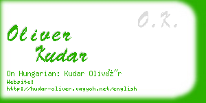 oliver kudar business card